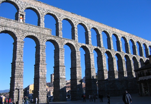 Segovia Aqueduct, one of the most elegant stone structures