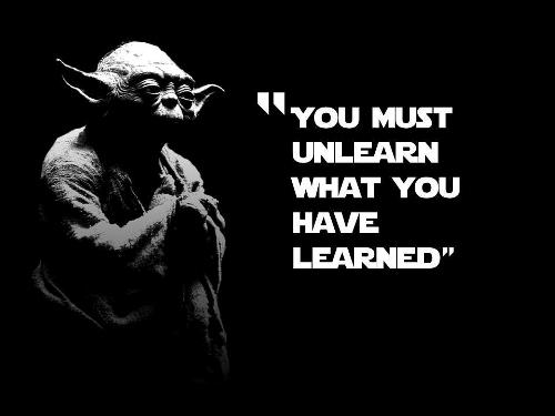 Unlearning by Master Yoda