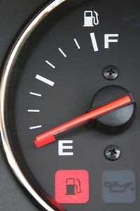 empty fuel gauge